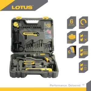 Lotus LID13REPK Impact Drill 13mm + 45 pcs. Tool Kit