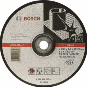Bosch 2608602267 Grinding disc with depressed centre - Inox