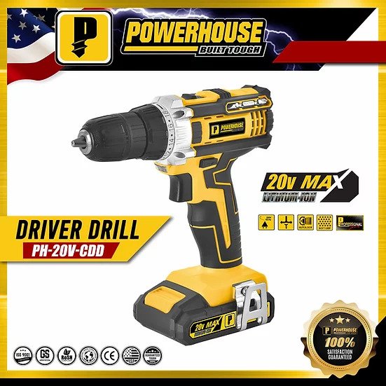 Powerhouse PHBK-20V-CDD Cordless Driver Drill