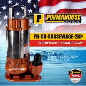 Powerhouse PH-CO-SUBSEWAGE-2HP Sewage Submersible Pump 2 HP