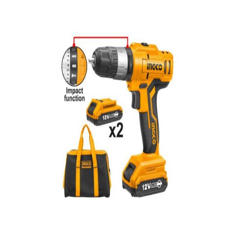 Ingco CIDLI1222 LI-ION Impact Drill 12V