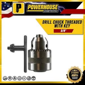 Powerhouse Drill Chuck Threaded with Key (3/8″)