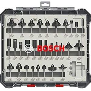 Bosch 2607017476 Router Bit Set 30 pcs Mixed sh (1/4")
