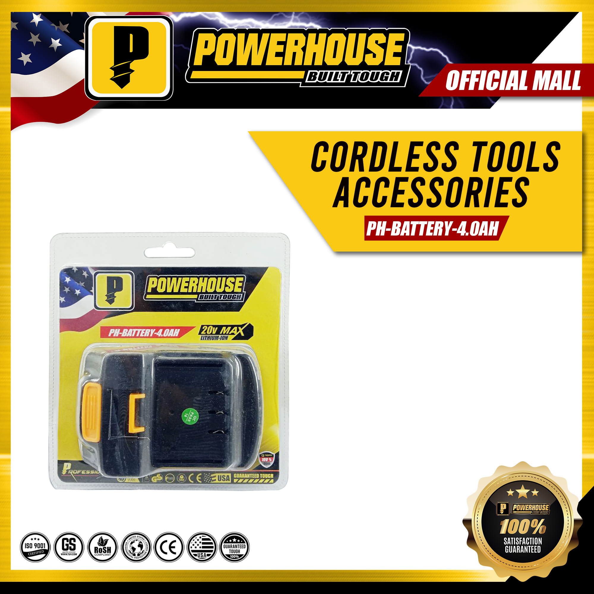 Powerhouse PH-BATTERY-4.0AH Cordless Tools Accessories