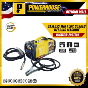 Powerhouse MIGWELD-200TECH Inverter Gasless MIG Welding Machine (Flux Cored)