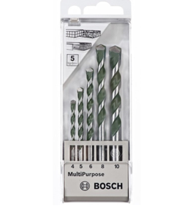 Bosch 2608680798 Multi Purpose Drill Bit 5 Pcs. Set (4, 5, 6,8,10 mm)