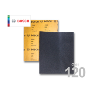 Bosch 2608621312 Wet or Dry Hand Sanding Sheets Grit 120 (100pcs./Ream)