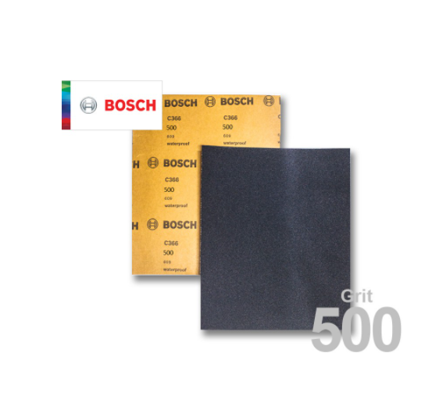 Bosch 2608621319 Wet or Dry Hand Sanding Sheets Grit 500 (100pcs./Ream)