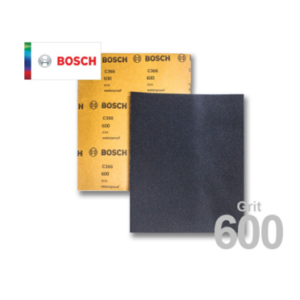 Bosch 2608621320 Wet or Dry Hand Sanding Sheets Grit 600 (100pcs./Ream)