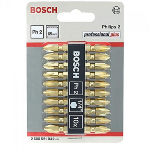 Bosch 2608521042 Screwdriver Bit 10 Pcs. (65mm)