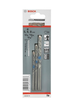 Bosch 2608680725 Concrete/Masonry Drill Bit 3 Pcs. Pack (5,6,8mm)
